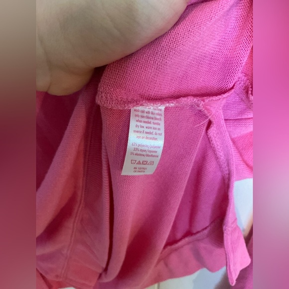 Justice Pink Long Sleeve Tees with Metallic Embellishments - Picture 4 of 5